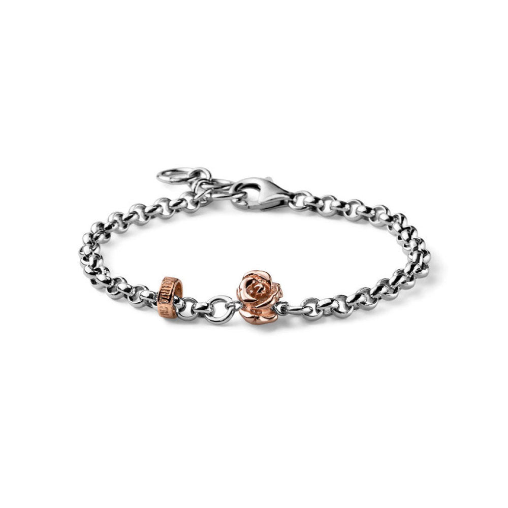 Bracciale Donna Maria Cristina Sterling Argento 925 Rosa Fiore Rosè G2975